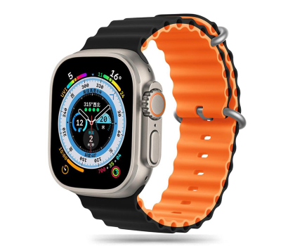 Pasek i akcesoria do zegarków TECH-PROTECT Iconband Pro do Apple Watch 44/45/46/49 mm Black/Orange 5906302310265